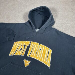 West Virginia Mountaineers Hoodie Sweatshirt Mens XL Blue Embroidered J America